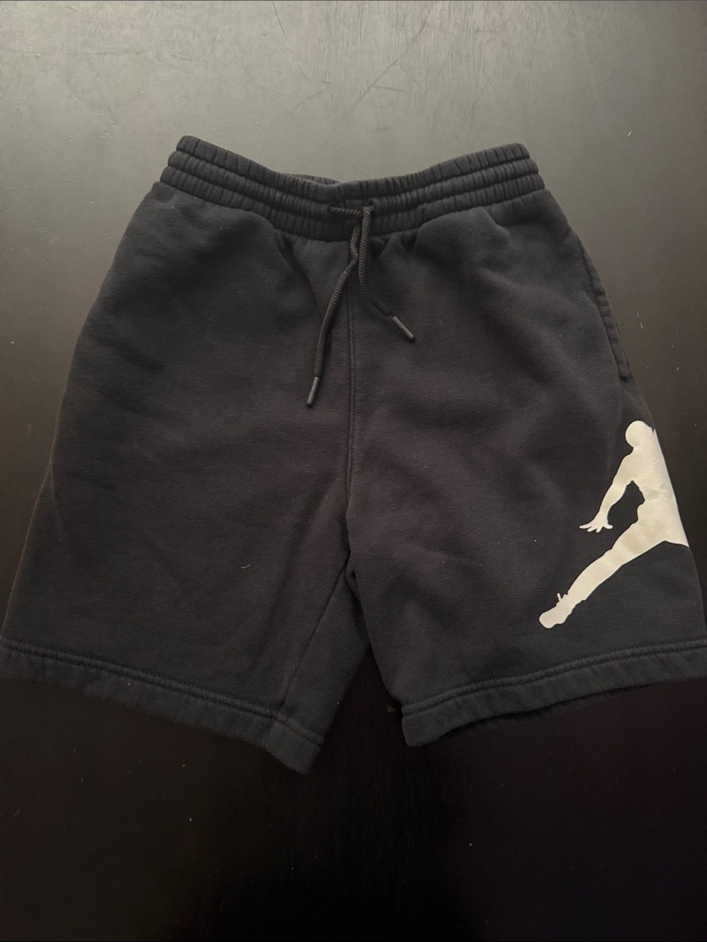 Jordan Black Kids Athletic Shorts with White Jumpman